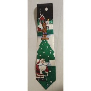 Hallmark Specialties Christmas All Silk Tie Golf Caddy Santa Reindeer Red Green